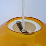 Orange plexiglass pendant light 1970