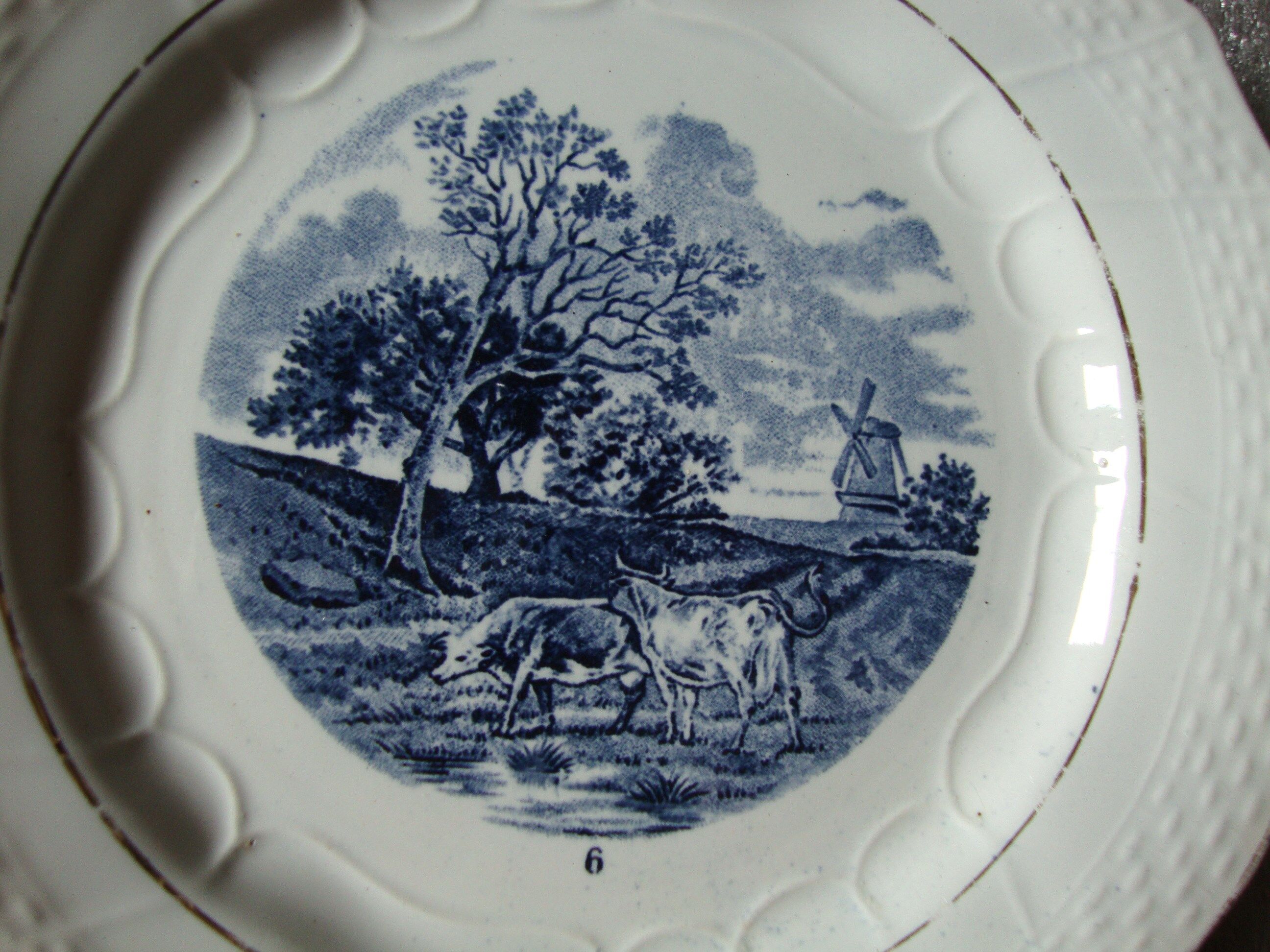 6 dessert plates Moulin des loups Amage