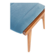 Vintage light blue velvet chair, mid-century, Europe, 1960s.