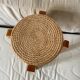 Tabouret design scandinave bois et corde 1970