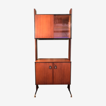 Vintage bar shelf in mahogany veneer 1950s