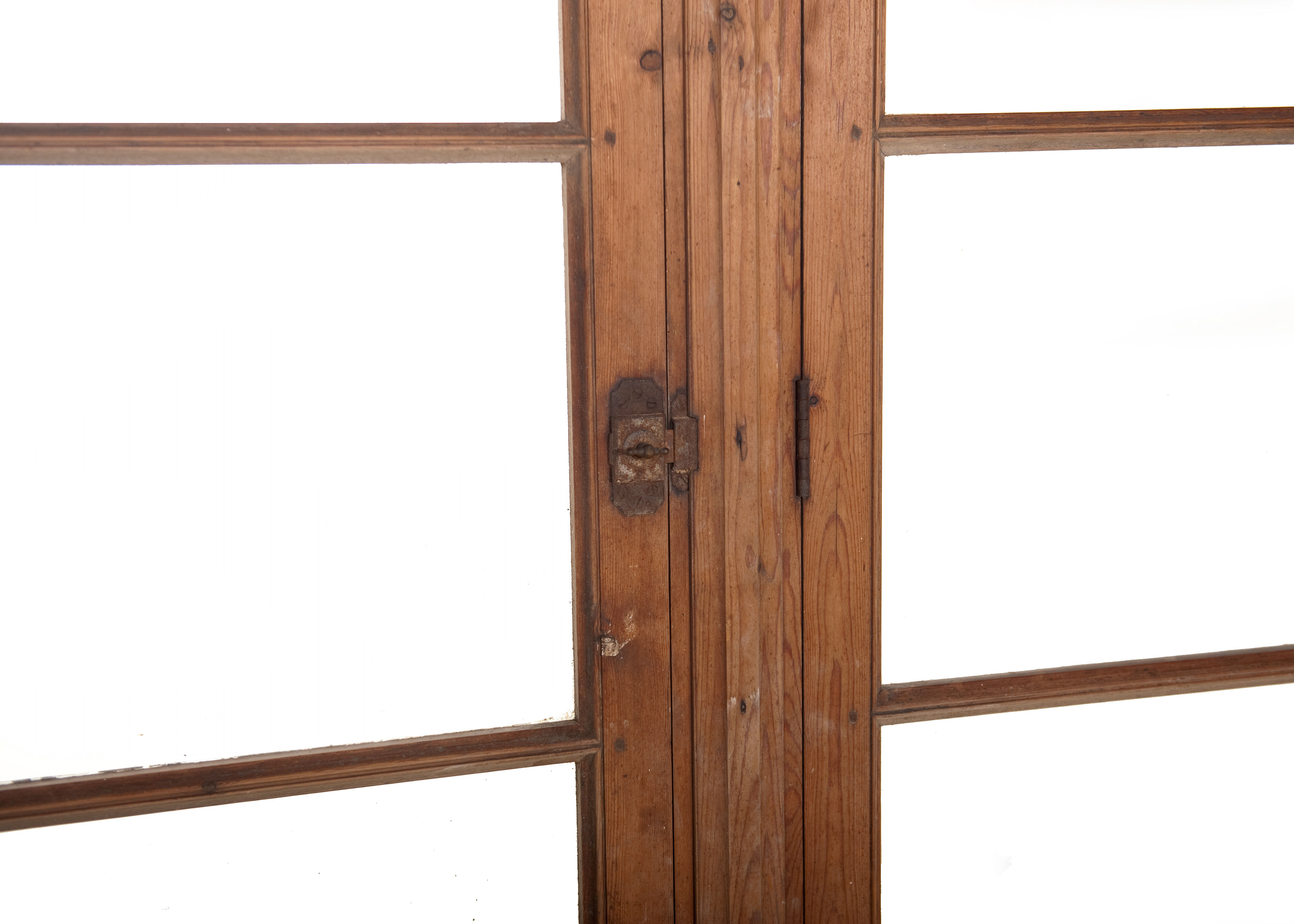 Library façade with 4 doors in fir 19th century