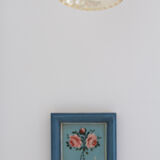 Paire de lampes murales vintage Yugochic recyclées à partir d’abat-jours en verre du milieu du siècle