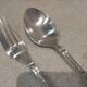 Silver-plated metal stew fork and spoon by Christofle Villeroy