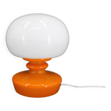 Lampe de table champignon en verre orange Stepan Tabery des années 1970, Tchécoslovaquie