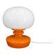 1970s Stepan Tabery Orange Glass Mushroom Table Lamp, Czechoslovakia