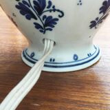 Vintage Dutch Delft blue table lamp by Zenith, Gouda