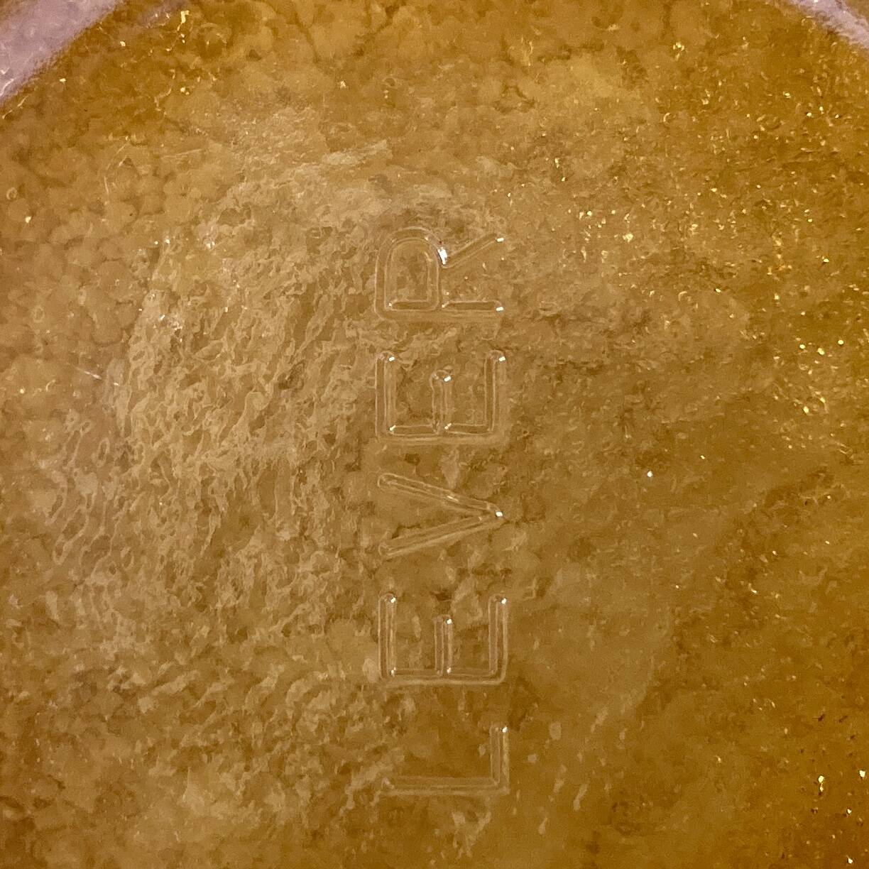 Suite de 4 verres lever ambrés, années 70