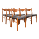 Mid-Century Danish Teak and Leather Dining Chairs by Arne Wahl Iversen for Glyngøre Stolefabrik, 196