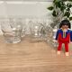 Set of 6 engraved glass wine glasses