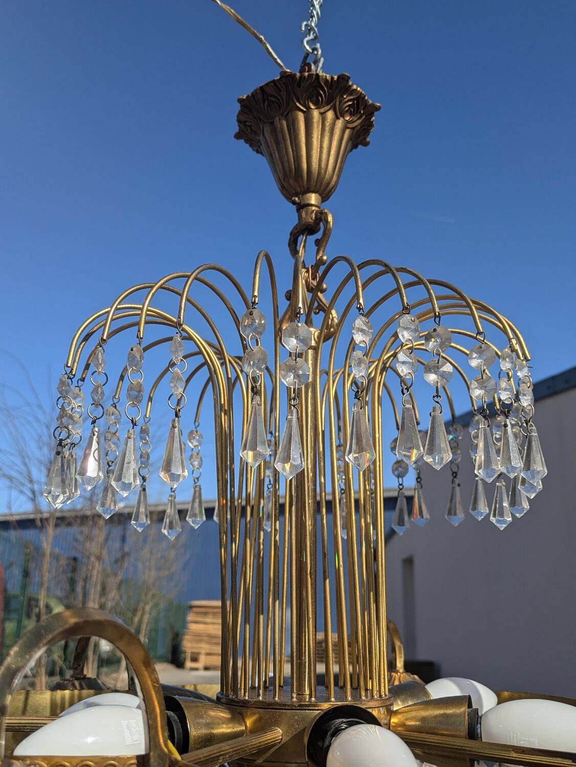 Lustre vintage mid century, Hollywood Regency