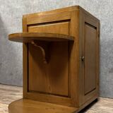 Art Deco period bar cabinet / trolley on wheels in oak circa 1940