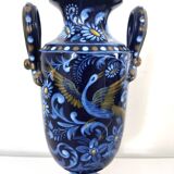 Small blue vase with birds