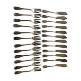 Housewife Ercuis fish cutlery silverware 24 pieces