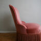 Fauteuil crapaud velours rose