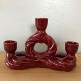 Enamelled ceramic candle holder