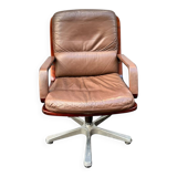 vintage leather and wood office/conference chair – st