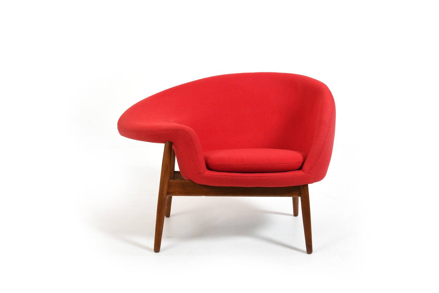 Fried Egg Teak Easychair by Hans Olsen 1950s