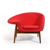 Fried Egg Teak Easychair by Hans Olsen 1950s