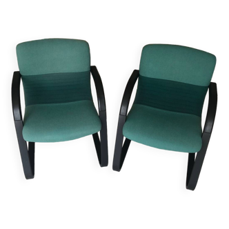EUROSIT office chair / armchair 80s green