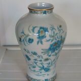 Haviland Limoges vase – Nankin turquoise and gold decoration – 17 cm