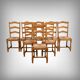 Set of 8 beech chairs – 1980