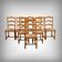 Suite de 8 chaises en hêtre – 1980