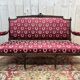 Banquette de style Louis XVI tissu bordeaux