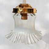 Baladeuse globe en verre opalin avec jupon