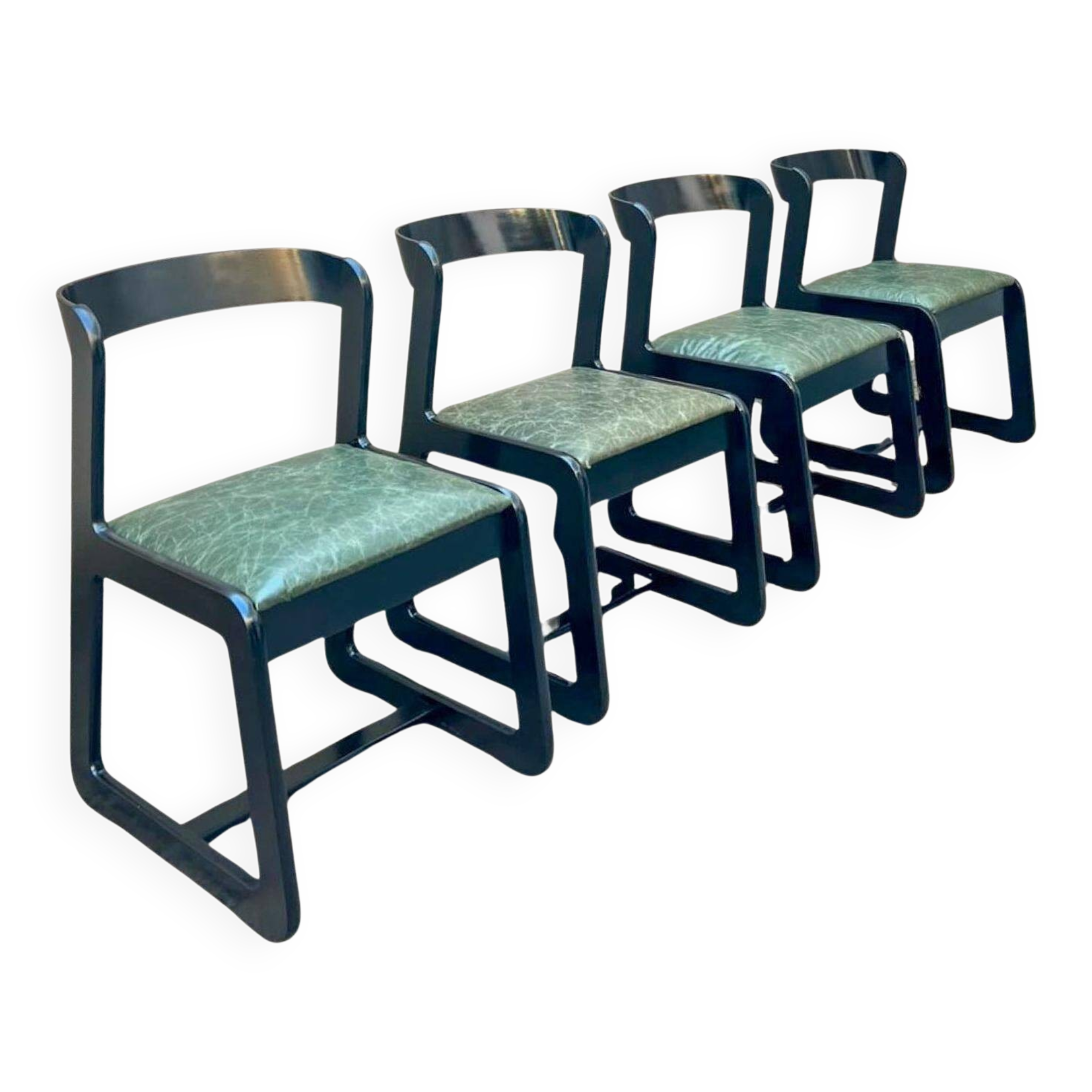 Chaises de salle à manger de Willy Rizzo pour Mario Sabot