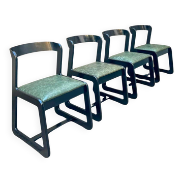 Willy Rizzo for Mario Sabot, Collectible Dining Chairs, Set of Four