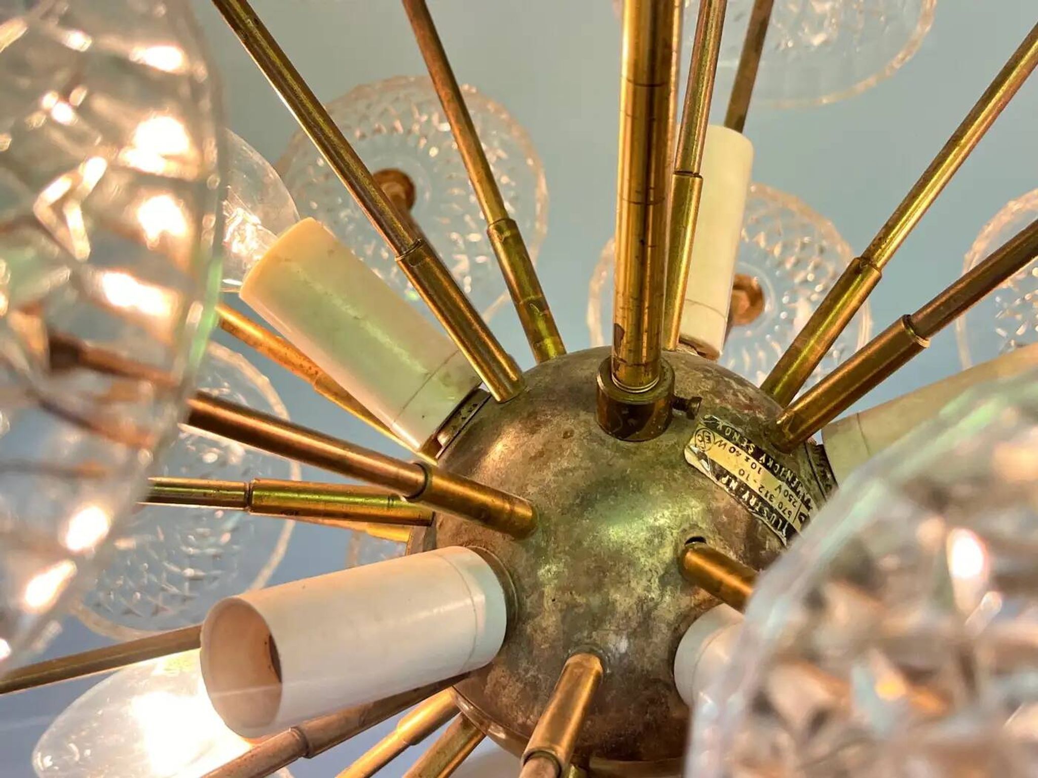 Dandelion, Sputnik chandelier by Kamenicky Senov, 1970