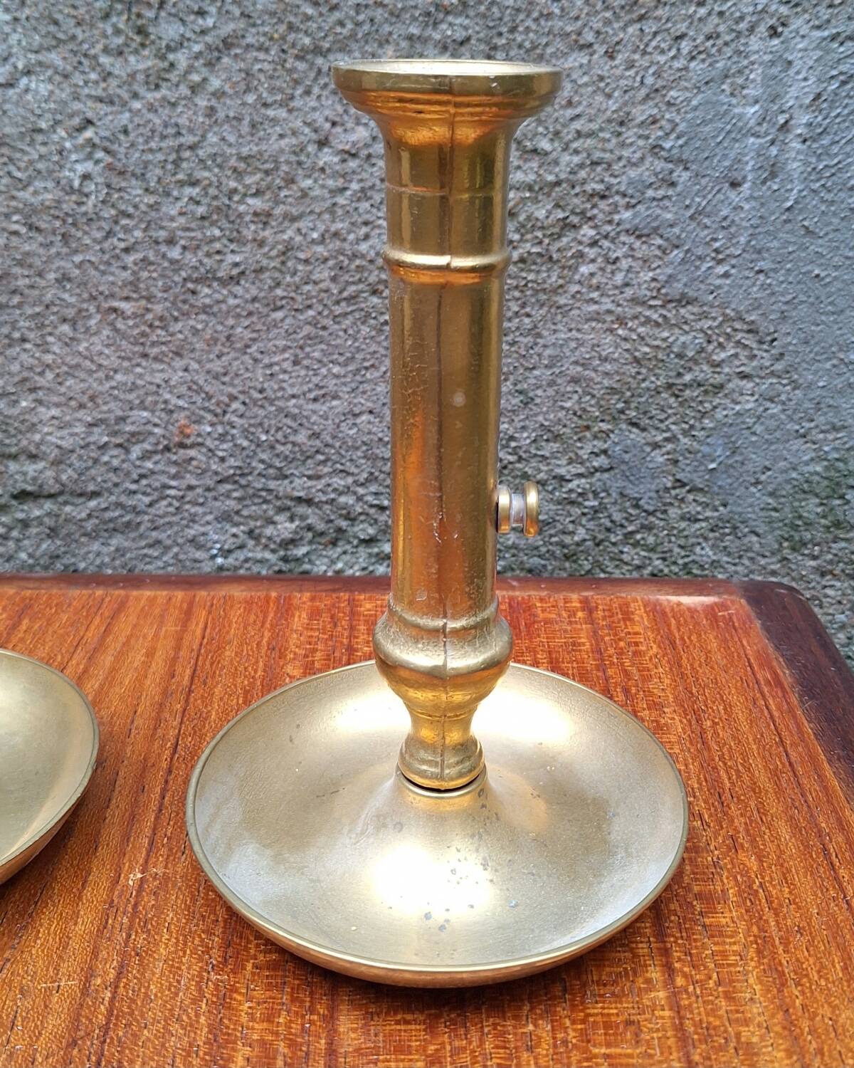 Pair of brass candlesticks
