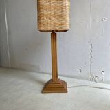 Lampe de table moderniste en bambou