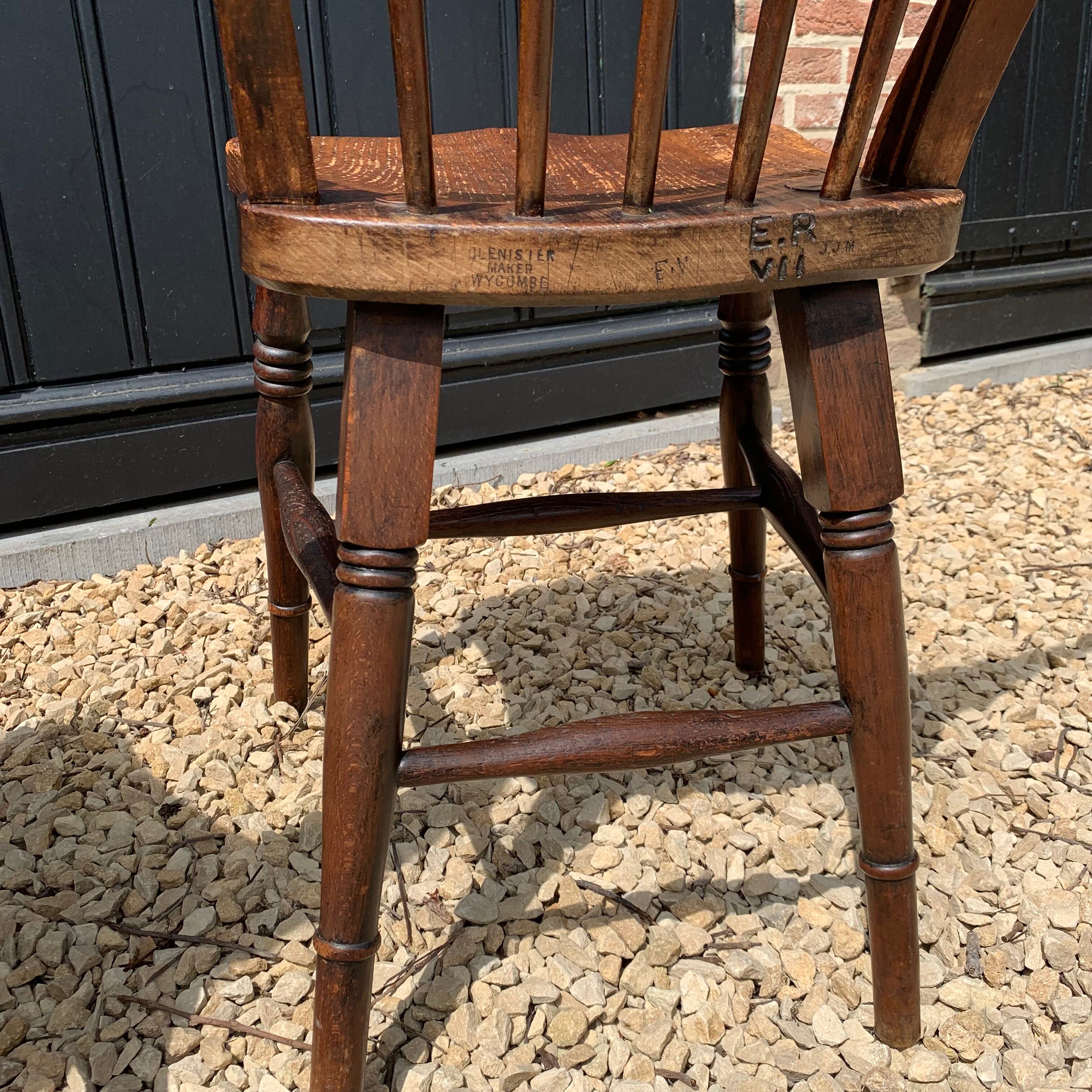 Pair of Windsor chairs stamped