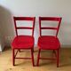 2 chaises en hêtre massif - Suède années 50/60