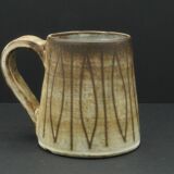 Chope a bière en céramique vintage 1960 Jacques Pouchain Atelier Dieulefit