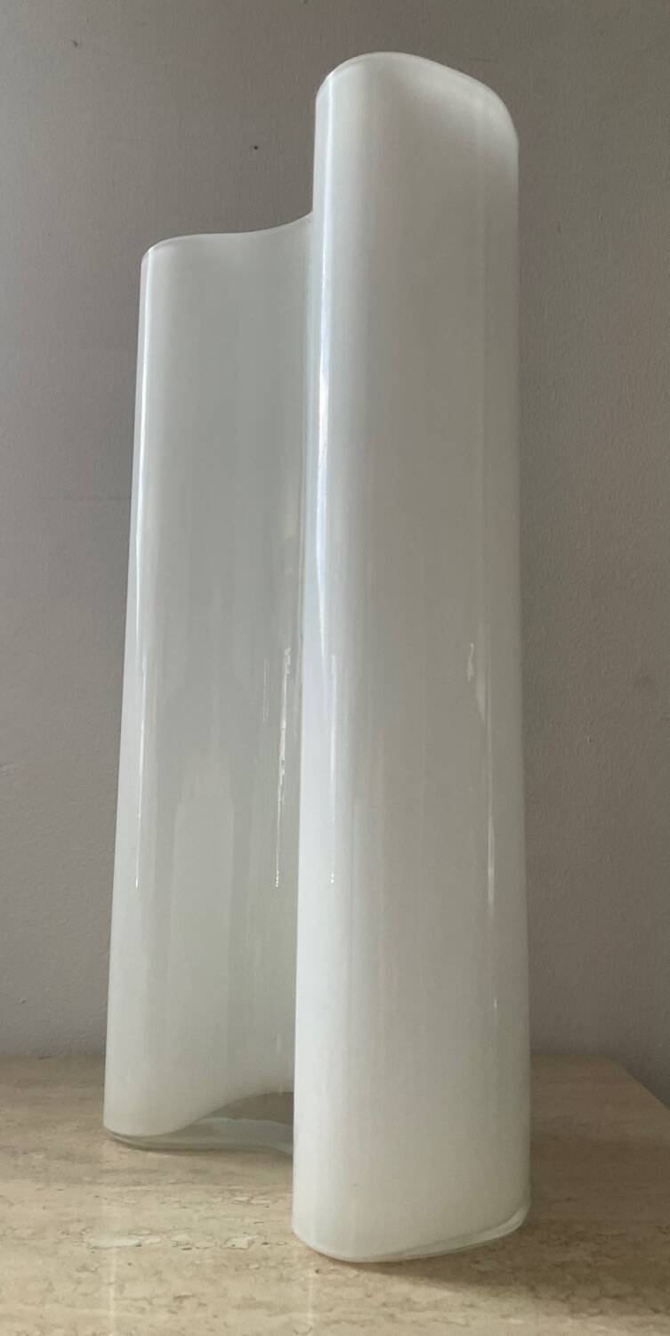 Vintage organic glass paste vase