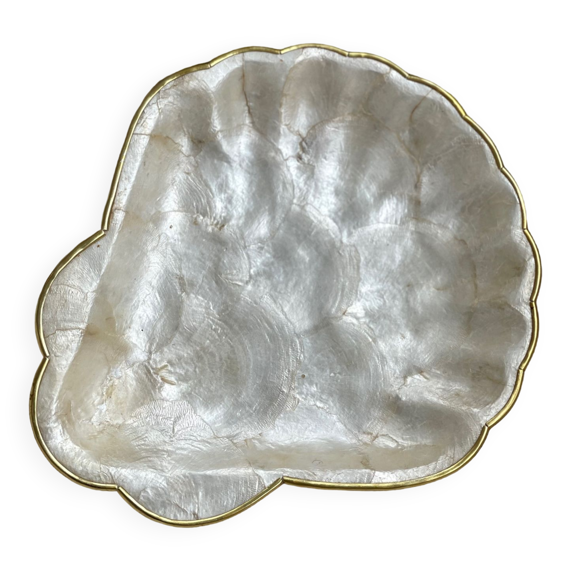 Vide poche coquille nacre et laiton