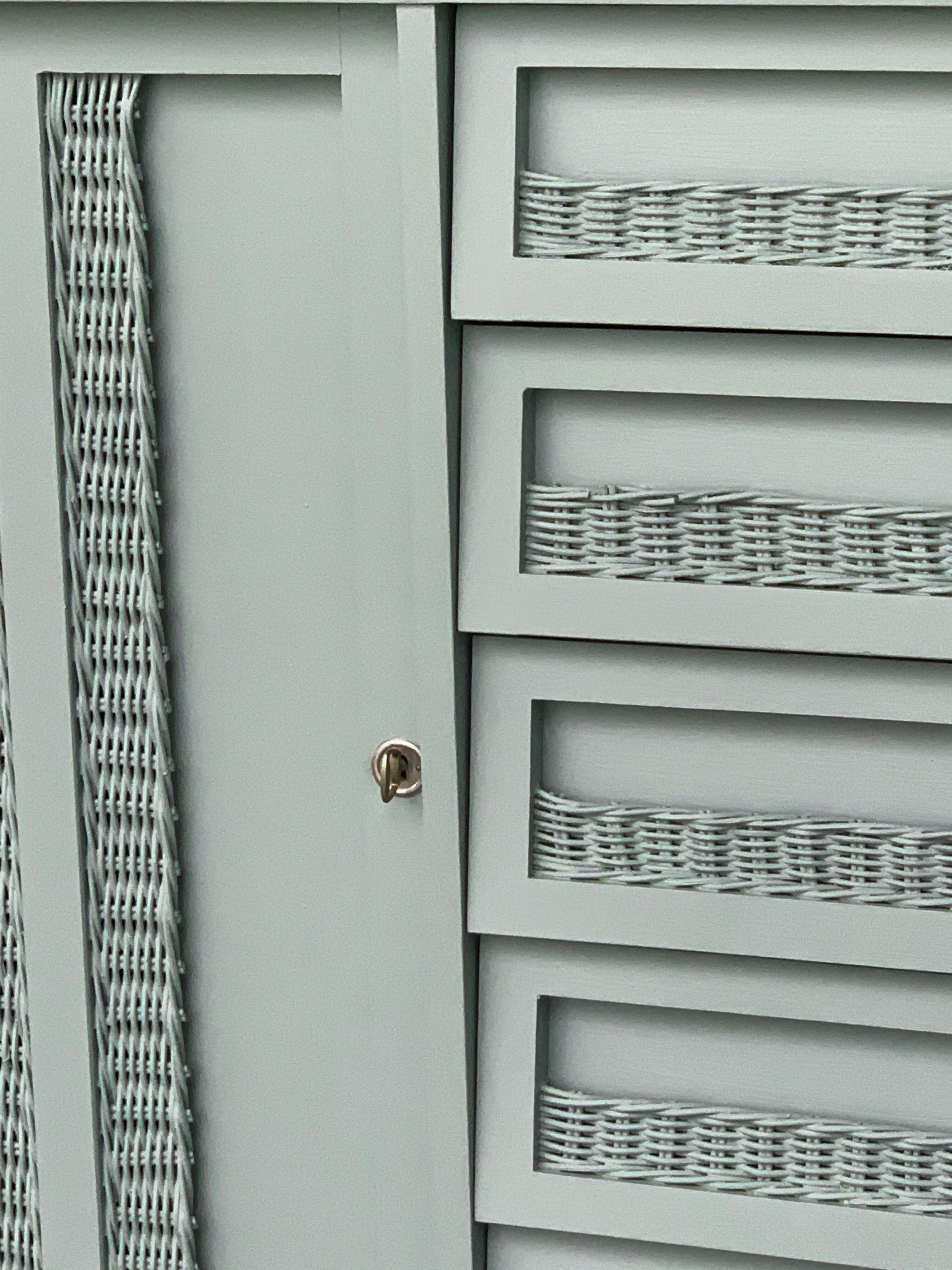 Wardrobe chest of drawers vintage compass feet 1950