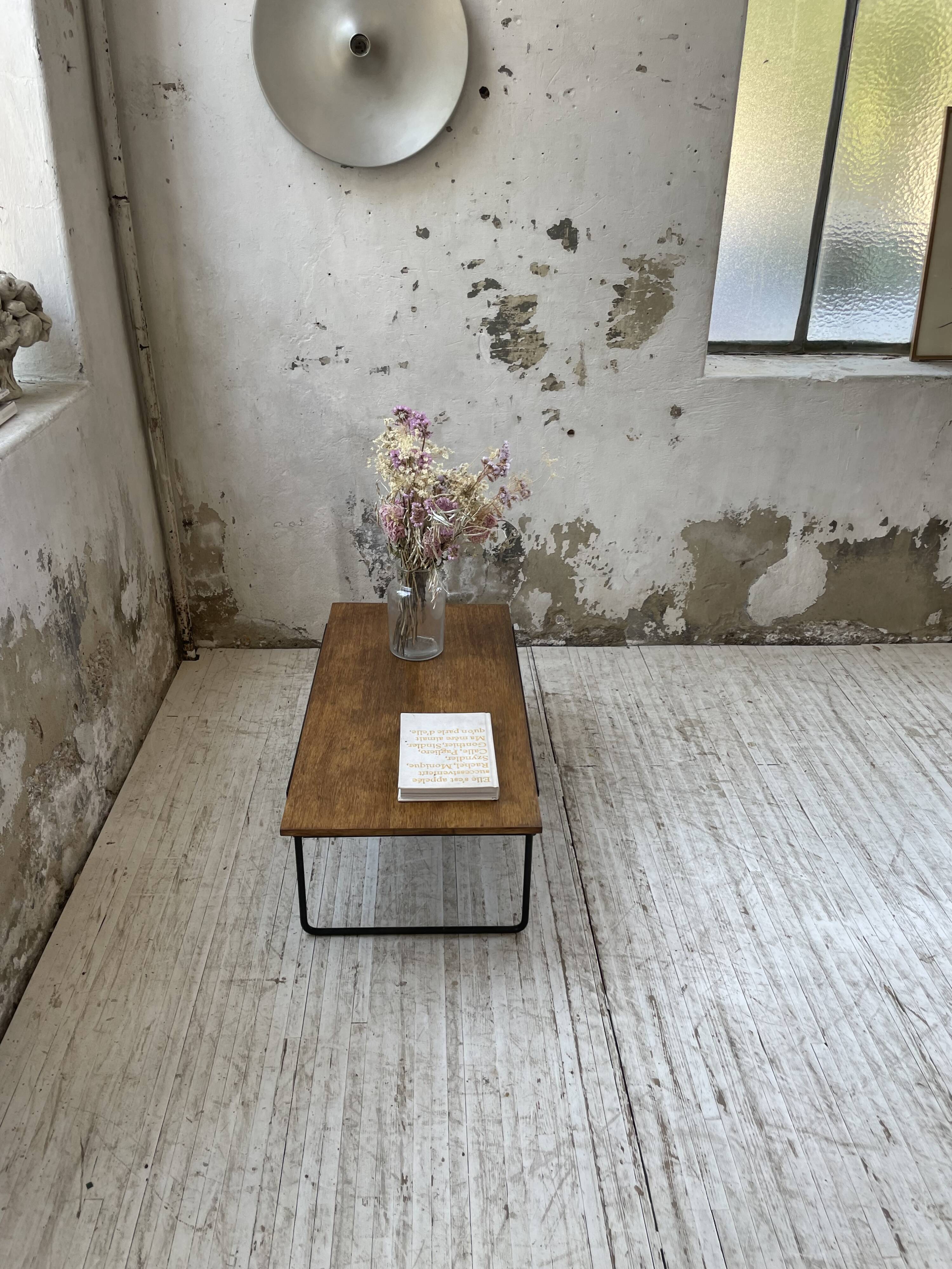 50s modernist oak coffee table