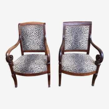 2 armchairs restoration with stock