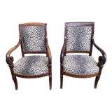2 armchairs restoration with stock