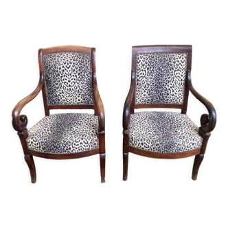 2 armchairs restoration with stock