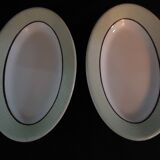 Pair of salins porcelain serving dishes, isoard pattern