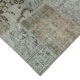 Hand-knotted oriental overdyed 170 cm x 240 cm grey patchwork carpet