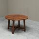 Dining table or Spanish centre table in solid wood and wrought iron from the mid-20th century.