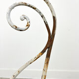 Set of two vintage foldable metal bistro chairs by Mathieu matego