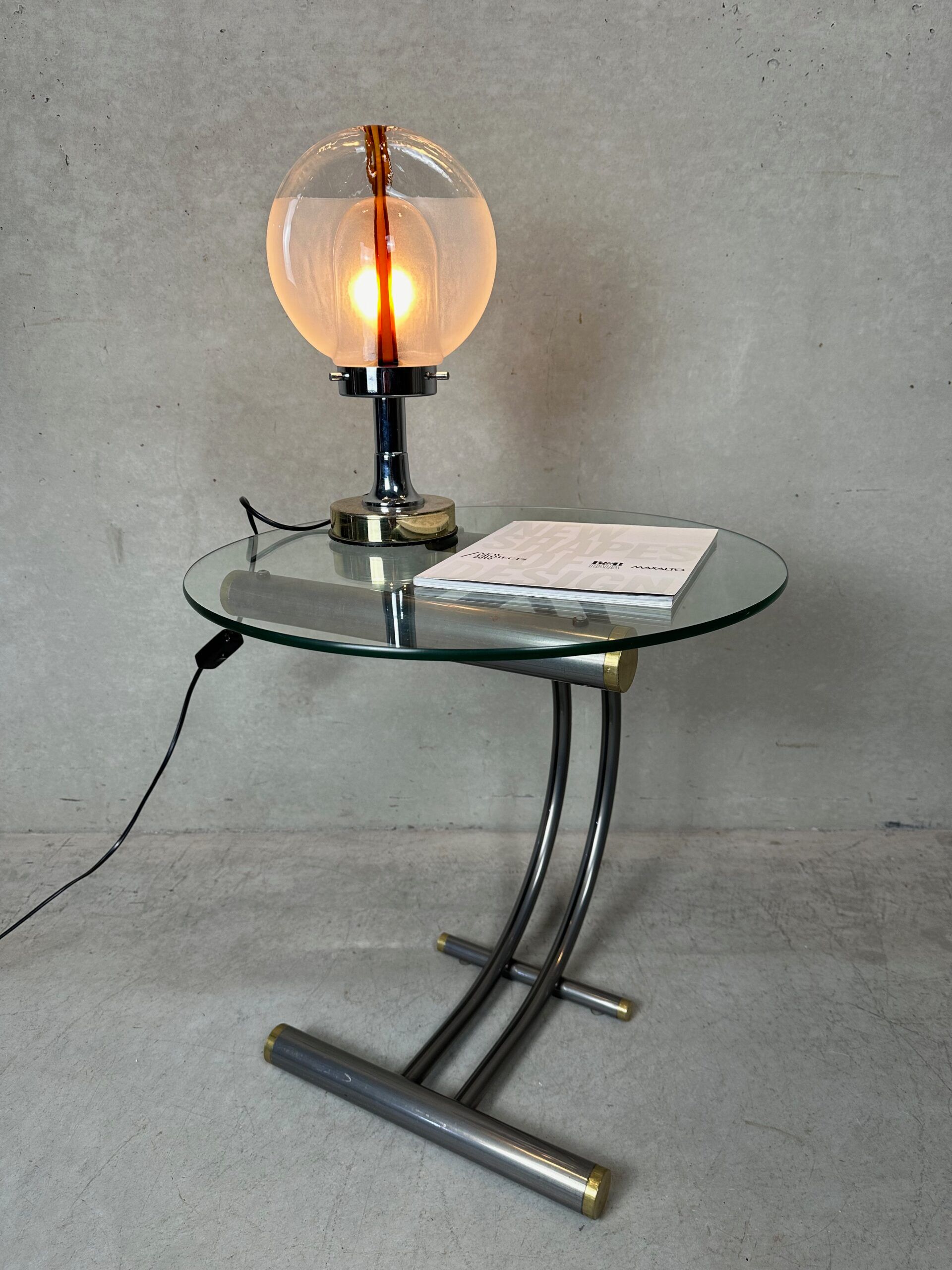 Vintage design chrome side table