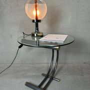 Table d'appoint en chrome au design vintage